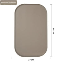 Tapis anti-gaspillage sous gamelle de chat, coloris beige