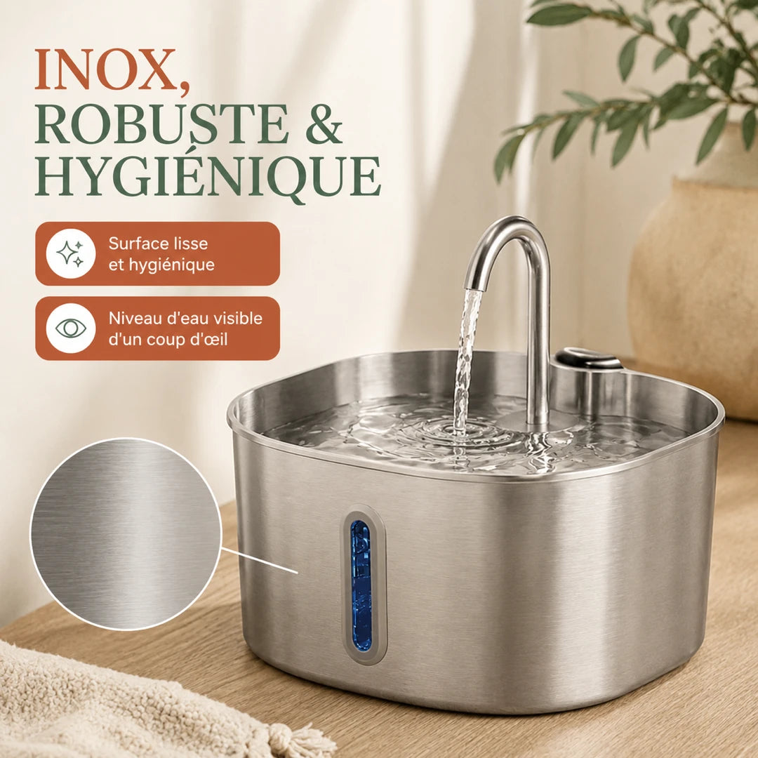 Inox brossé robuste et hygiénique, niveau d'eau visible Image