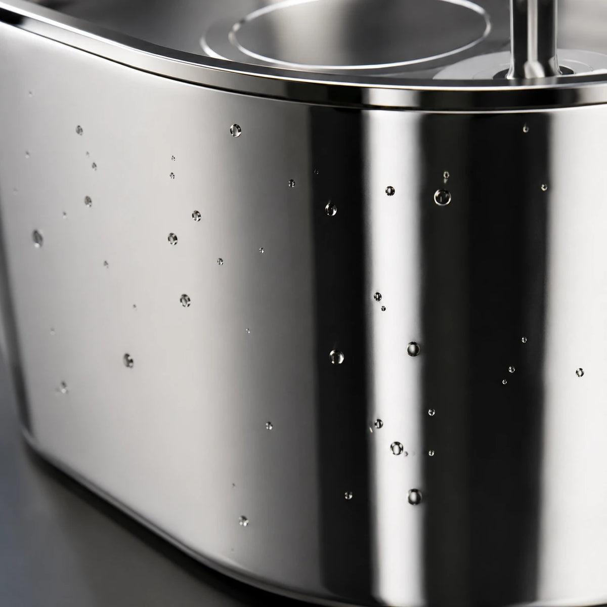 Fontaine inox ovale bec robinet à hublot LED 2,2 L - acier inoxydable 304