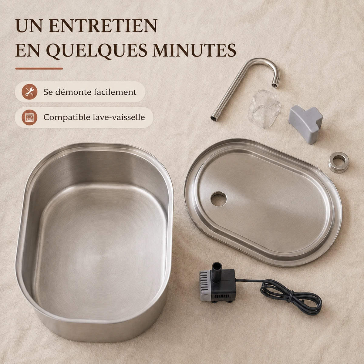 Un entretien en quelques minutes, compatible lave-vaisselle Image
